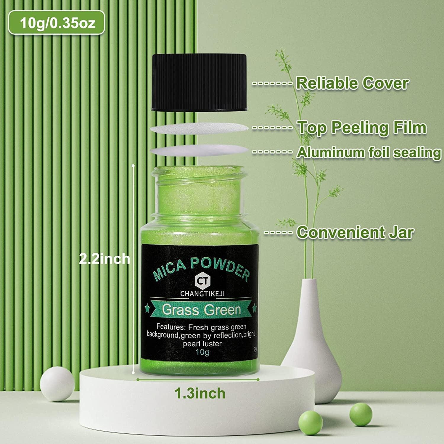 Mica Powder，36 Colors - 10G/Bottle of Natural Pigment Powder for Epoxy Resin，Soap Making，Candle Making,Lip Gloss,Car Freshies,Dye,Nail Polish,Bath WoodArtSupply