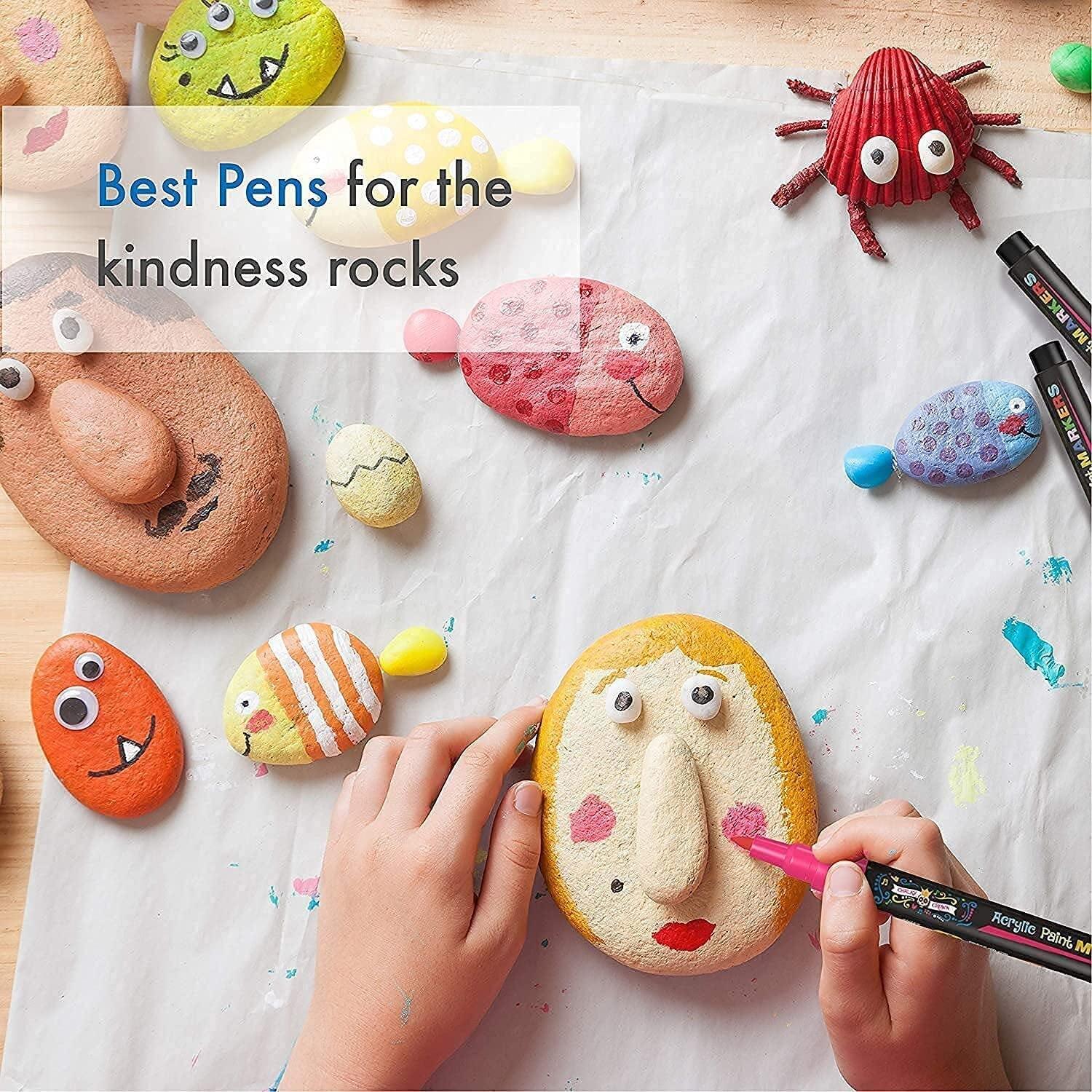 Acrylic Paint Markers 1Mm, Acrylic Paint Pens for Rock Painting/Stone, Ceramic, Glass WoodArtSupply