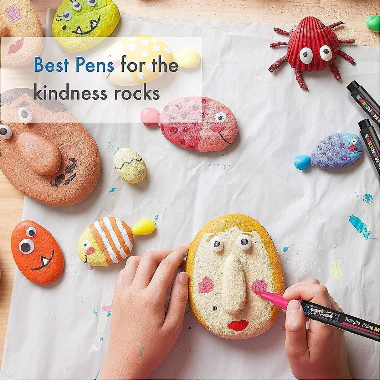 Acrylic Paint Markers 1Mm, Acrylic Paint Pens for Rock Painting/Stone, Ceramic, Glass WoodArtSupply