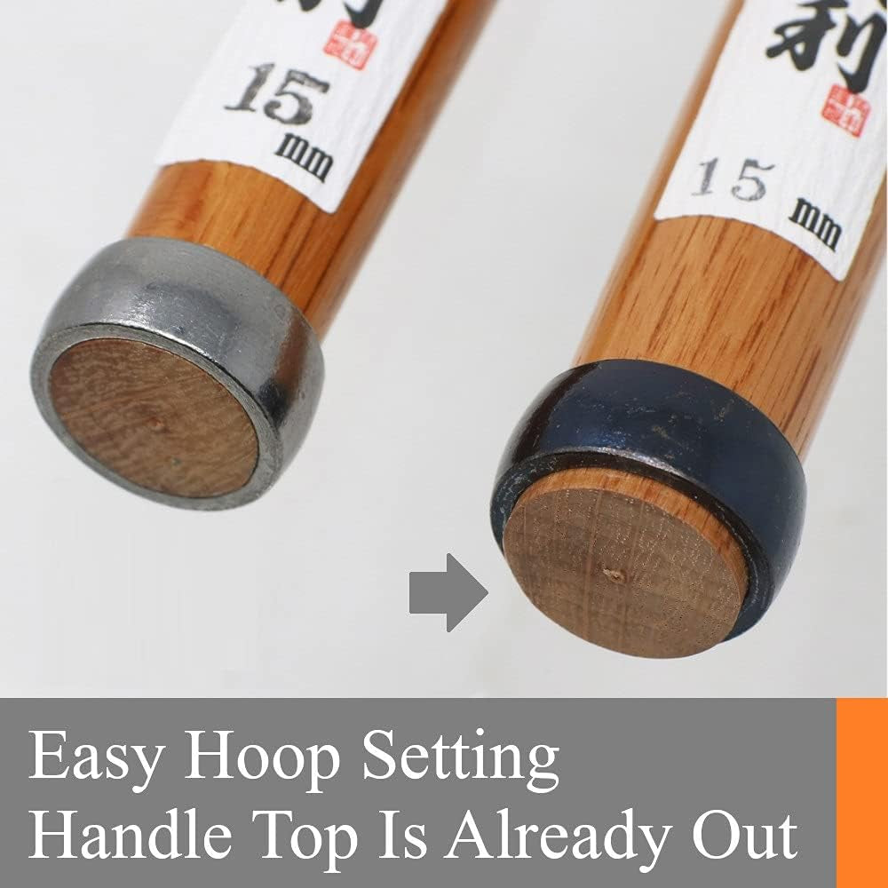 Japanese Wood Chisel Set [Long Handle] 3 Piece for Woodworking, Made in JAPAN, Japanese Oire Nomi for Carve, Mortise, Dovetail, Sharp Japanese Carbon WoodArtSupply