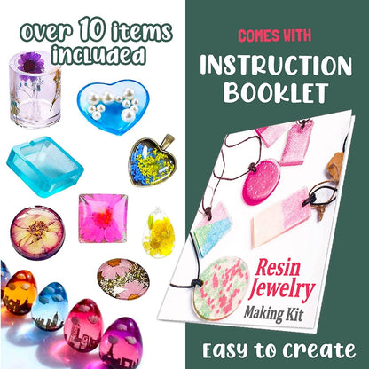 Resin Jewelry Making Starter Kit - Resin Kits for Beginners with Molds and Resin Jewelry Making Supplies - WoodArtSupply