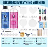 Epoxy Resin Kit for Beginners, Resin Kit with Coaster Molds, Silicone Molds Kit, Pigments WoodArtSupply