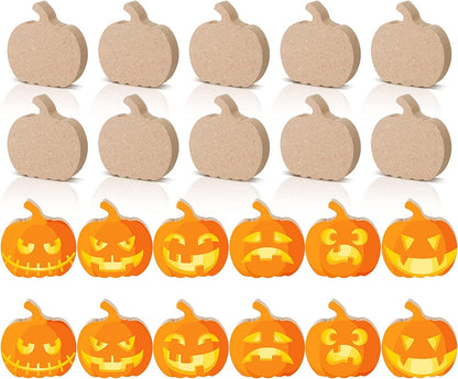 12 Pcs Halloween Wooden Pumpkin Cutouts Unfinished Wood Pumpkin Shaped Wood Blanks Thick Craft Pumpkins Large Table Sign Fall Halloween Thanksgiving Decor for DIY Art Paint Home Autumn Harvest - WoodArtSupply