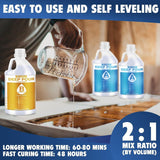 Deep Pour Epoxy Resin 1.5 Gallon, 2 to 4 Inch Depth Clear Epoxy Resin Kit with Mixer, Bubble Free, Low Odor 2:1 Casting Resin for Table Top, WoodArtSupply