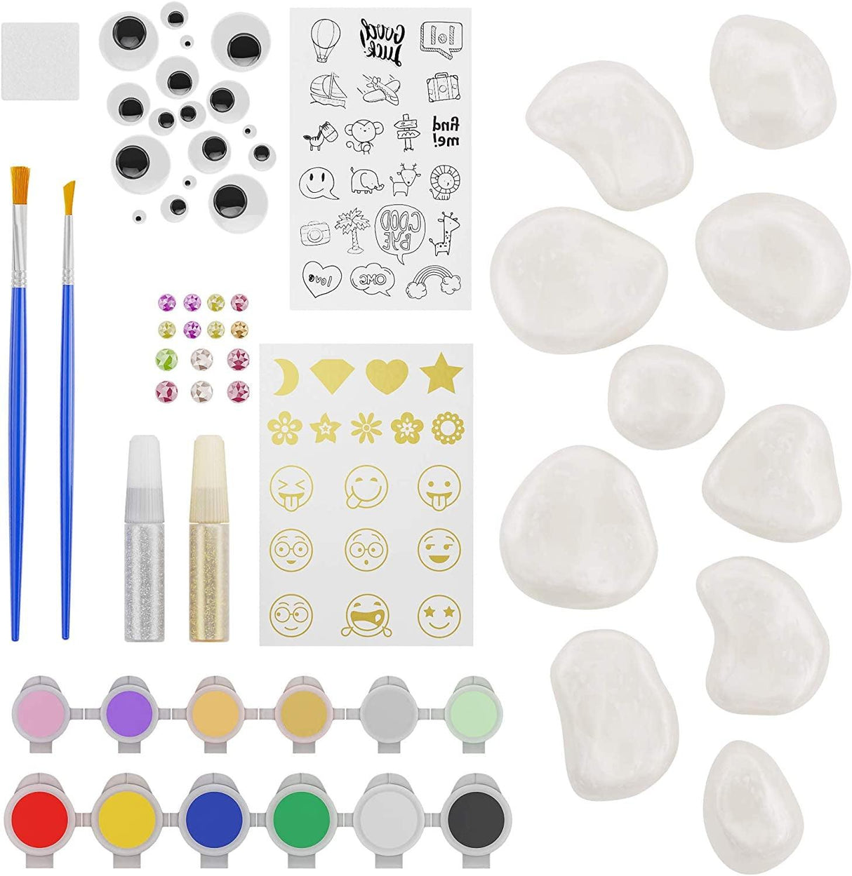 Rock Painting Kit for Kids - Arts and Crafts for Girls & Boys Ages 6-12 - Craft Kits Art Set WoodArtSupply