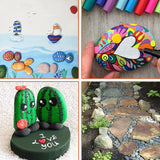 30 River Rocks for Painting, Painting Rocks Bulk, Smooth Rocks for Painting, Natural Stones WoodArtSupply