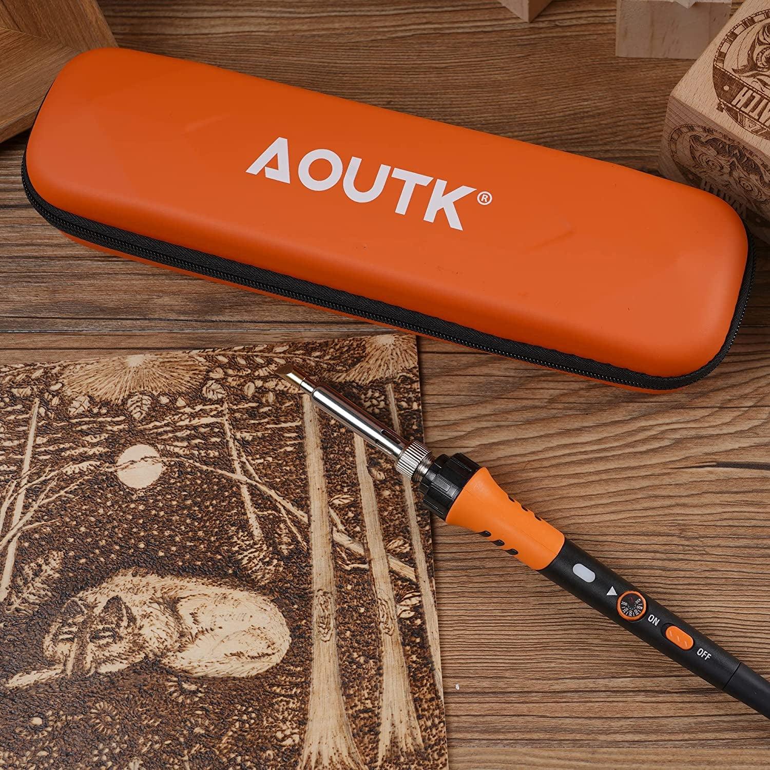 Wood Burning Kit,72 Pcs Wood Burning Tool with Adjustable Temperature 200~450°C WoodArtSupply