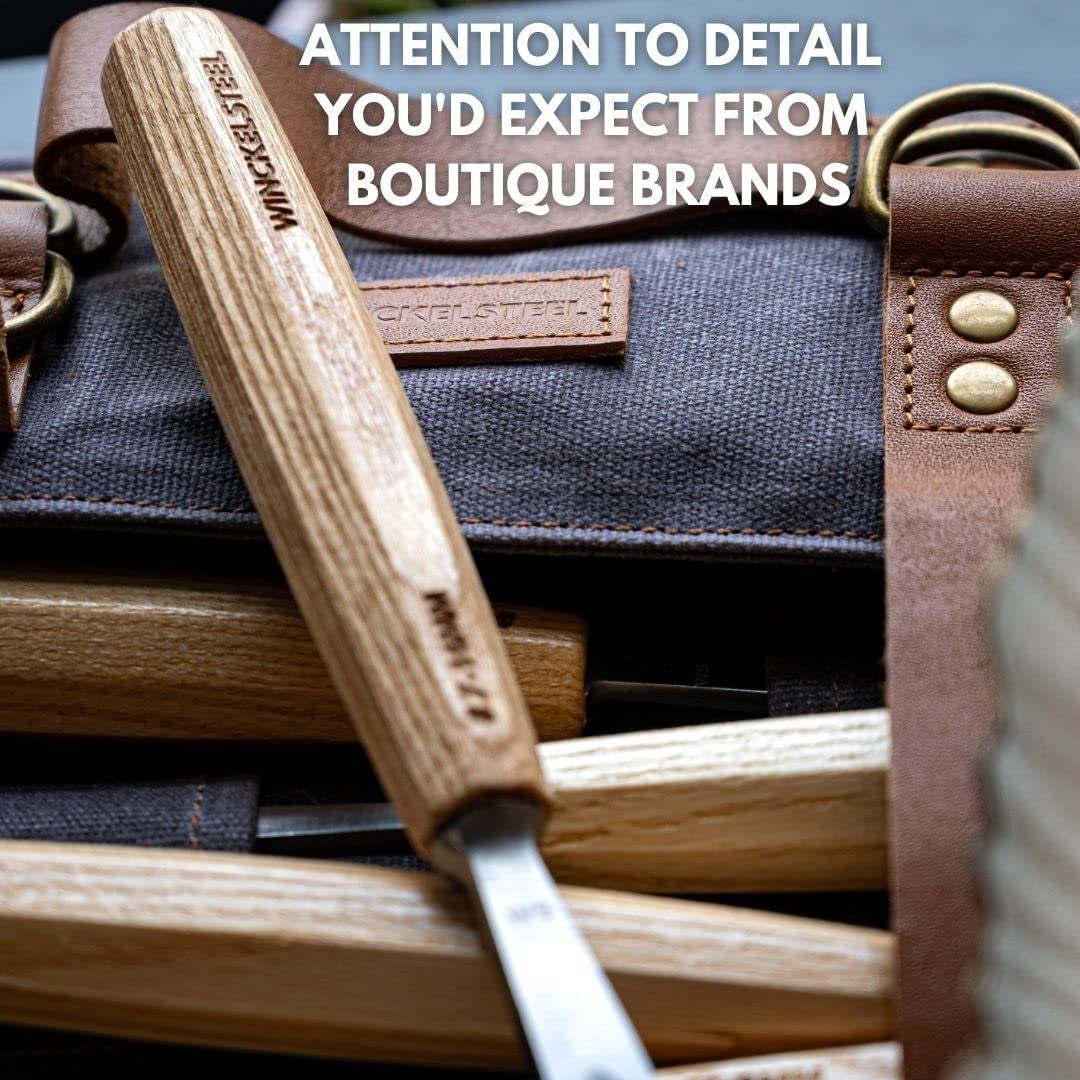 Wood Carving Tools Set of 12 Wood Chisels - Glides through Wood like Butter - Quality Carving Tools Chisel Set for All Skill Levels, Woodworking WoodArtSupply