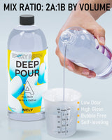 51OZ Deep Pour Epoxy Resin Kit, High Gloss & Bubble Free 2 to 4 Inch Depth Art Resin for Craft River Table, Wood Filler, Bar Top, Coating, Casting, WoodArtSupply
