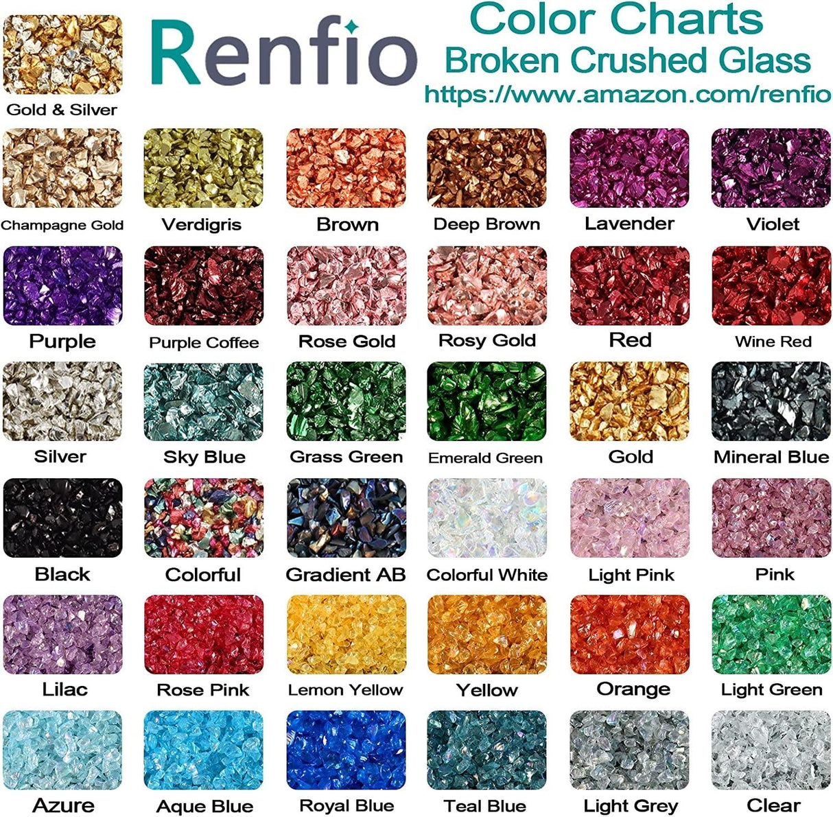 Broken Crushed Glass Glitter Shards Crush 2-4Mm Irregular Small Chunky Chips 3.5 Oz (100G) High Luster Craft Sequins Gravel for DIY Phone Case Geode WoodArtSupply