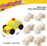 12 Pieces Unfinished Wooden Cars Wood DIY Car Toys Wood Crafts Painting Crafts Kit WoodArtSupply