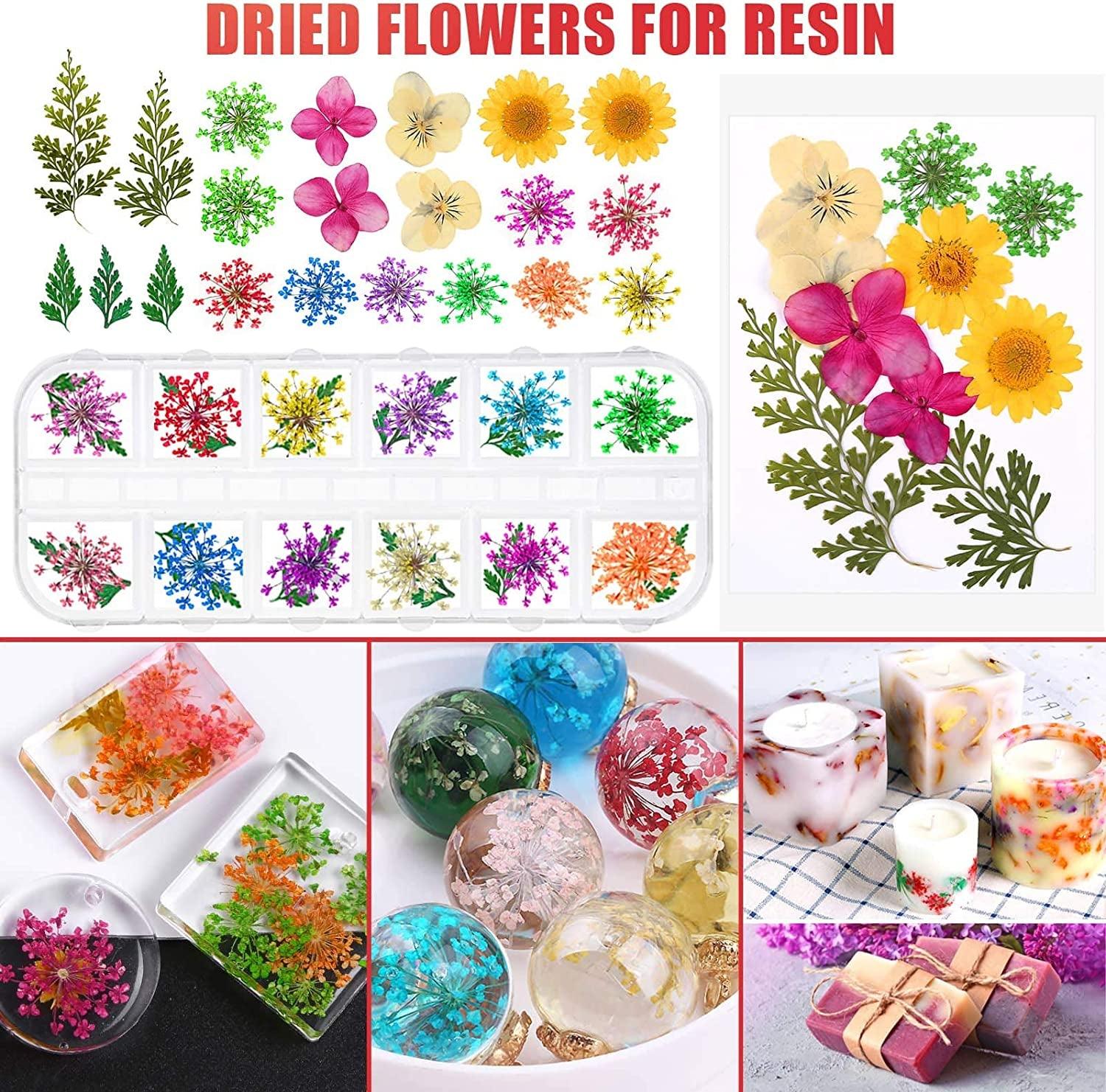 219Pcs Resin Kit Silicone and Epoxy Resin Supplies Include Dried Flowers