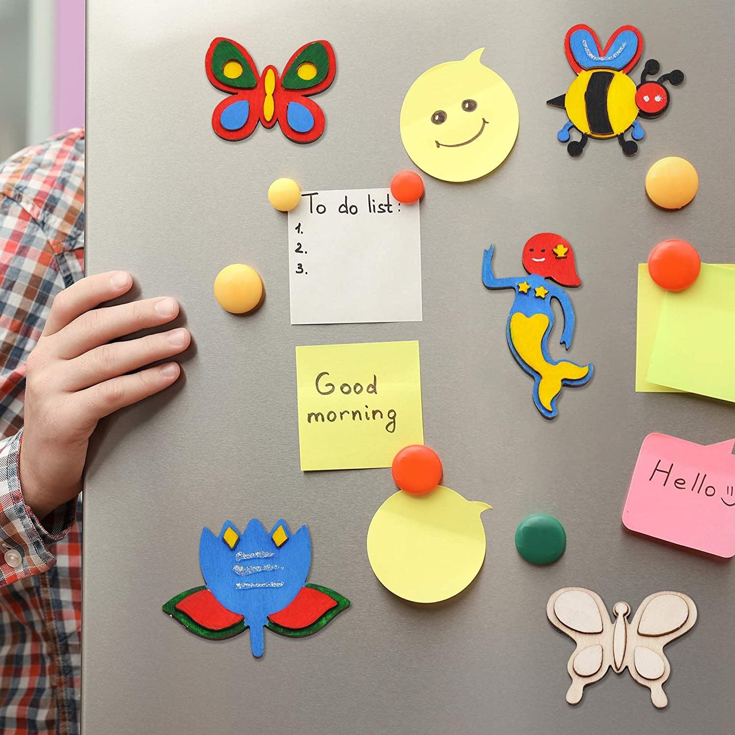 Wooden Magnets, Spring Arts & Crafts for Boys and Girls Ages 4+, Childrens Painting Craft Activities Kit WoodArtSupply