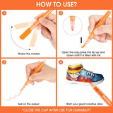 Acrylic Paint Pens Markers -12 Color Waterproof Paint Pens for Rock Painting,Graffiti WoodArtSupply