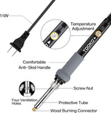 96Pcs Wood Burning Kit, Professional Wood Burner Pen Tool, Creative Tool Set Adjustable WoodArtSupply