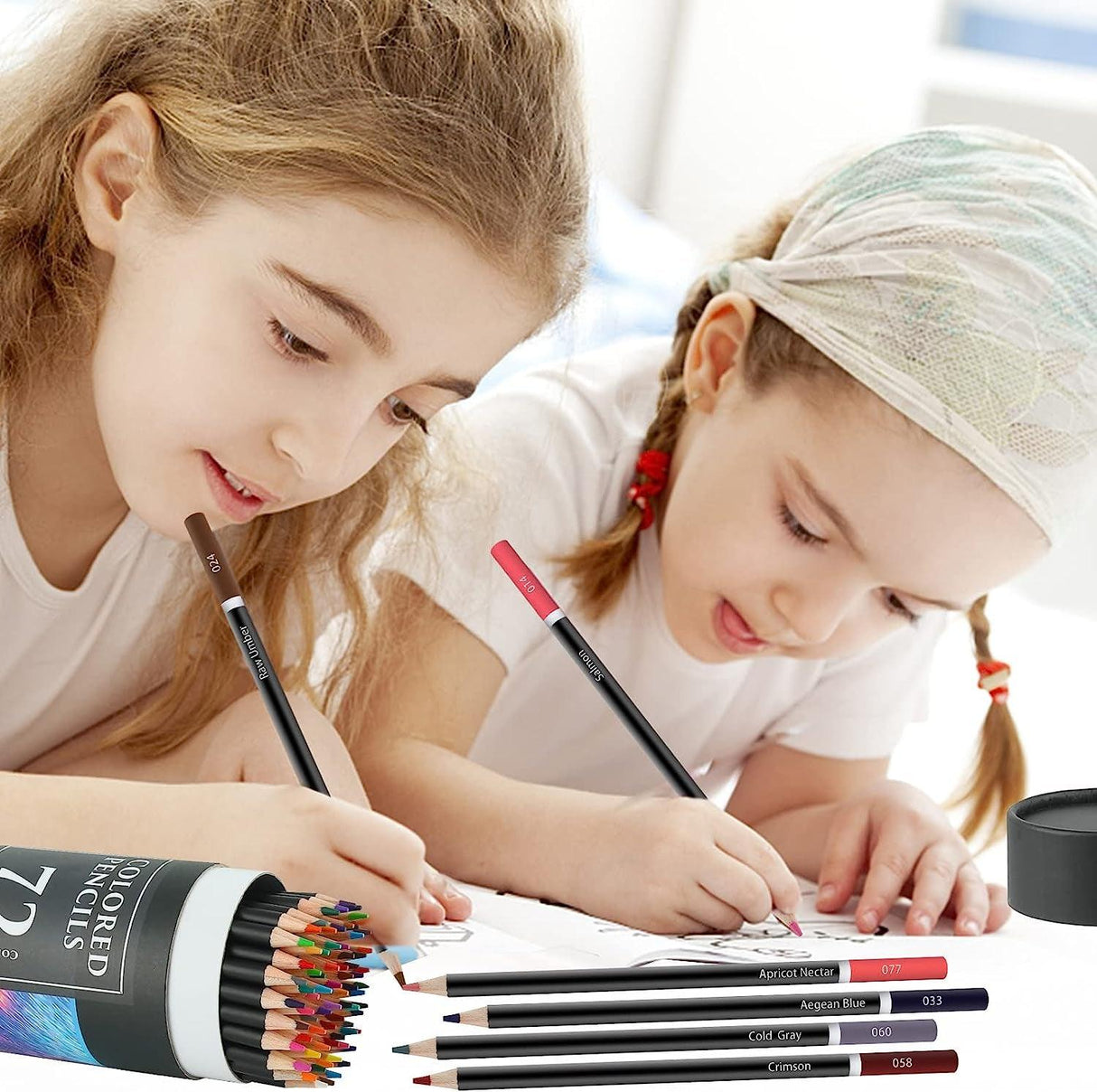 Colored Pencils for Adult Coloring Books, 72 Colored Professional Drawing Pencils, Art Supplies WoodArtSupply