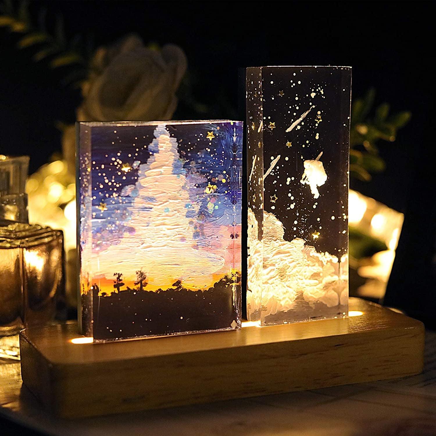 Square Resin Mold 9PCS Different Sizes Silicone Molds for Resin Jewelry, Specimen DIY WoodArtSupply