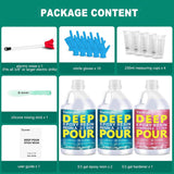 Epoxy Resin Deep Pour, 1.5 Gallon Epoxy Resin Kit for 2-4" Pour Depths, Crystal Clear & High Gloss, Bubble-Free Casting Resin for River Tables, WoodArtSupply