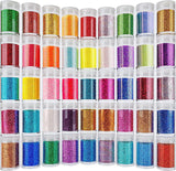 Ultra Fine Glitter 45 Colors Set, Holographic Glitter Powder for Tumblers, Arts and Craft Glitter, Iridescent Glitter for Epoxy Resin, Cosmetic WoodArtSupply