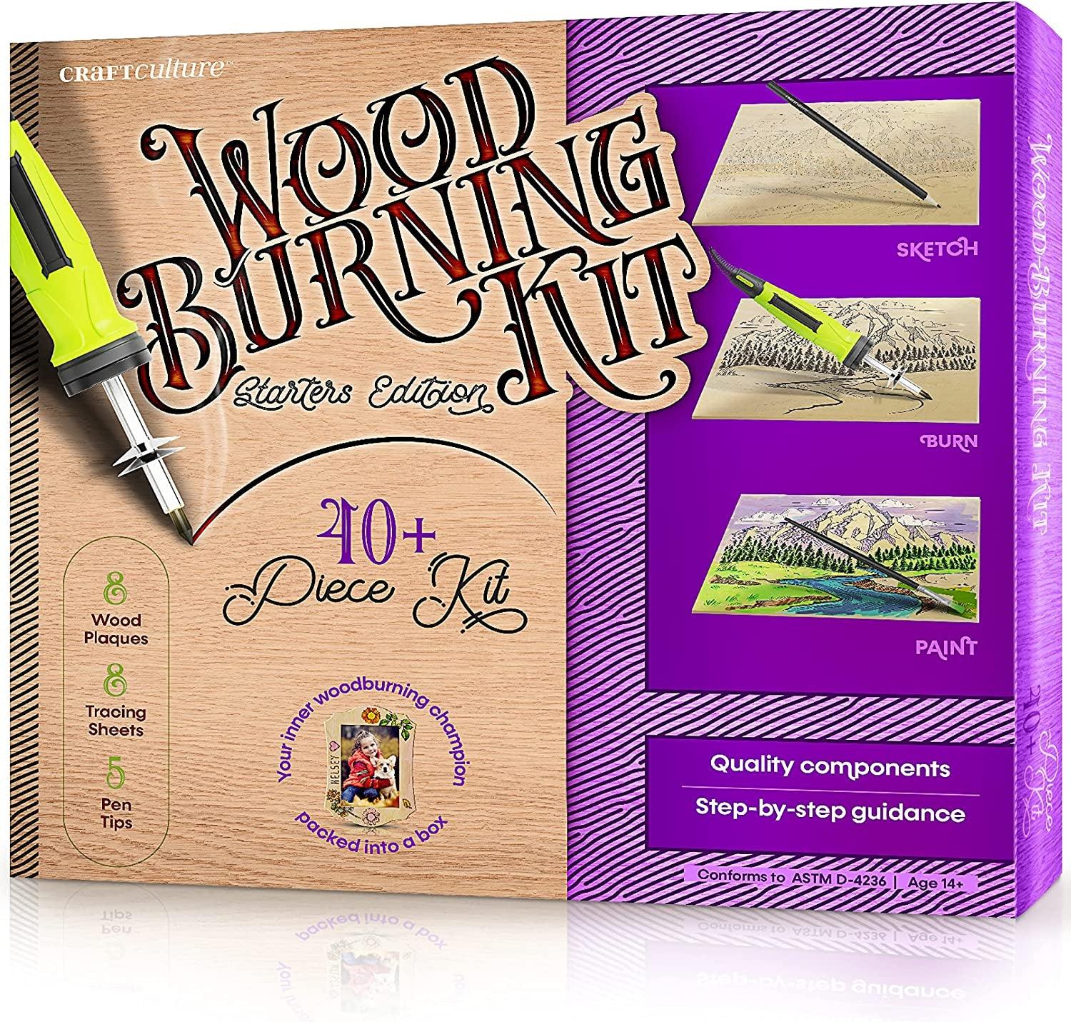 Beginners Wood Burning Kit for Kids and Teenage Boys & Girls - Cool Gifts for Boy or Girl Craft Projects WoodArtSupply