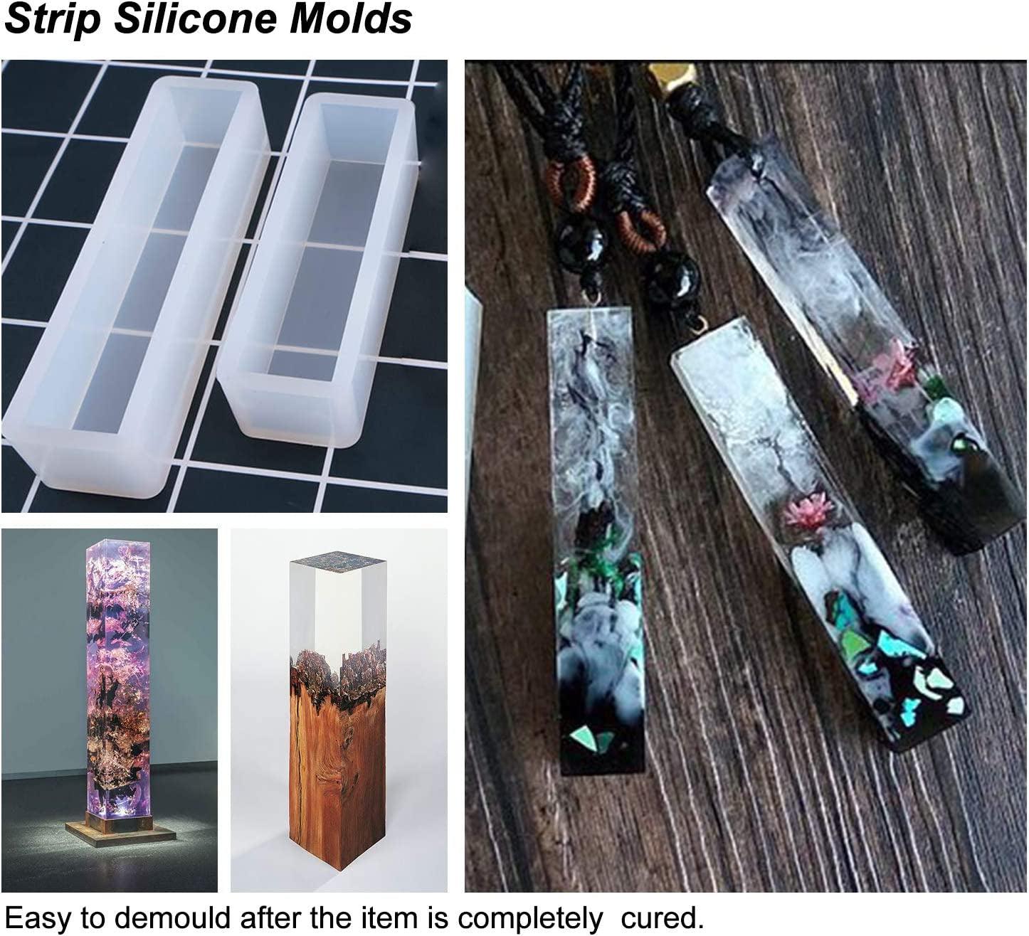 Square Resin Mold 9PCS Different Sizes Silicone Molds for Resin Jewelry, Specimen DIY WoodArtSupply