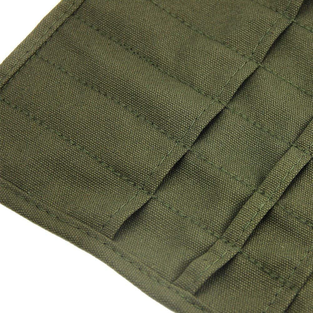 Paint Brush Holder, 22 Slots Paint Brush Storage for Acrylic Oil Watercolor Gouache Artist Paint Brush Roll Canvas Pouch, Silver White Holds 100 WoodArtSupply